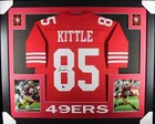 GEORGE KITTLE Signed/Autographed Custom Jersey Framed 35x43  - Beckett/BAS
