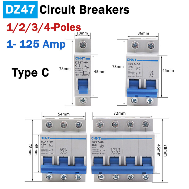 MCBattle49個セット uxcell AC 230/400V 40A 1 Pole Overload Protection MCB Circuit