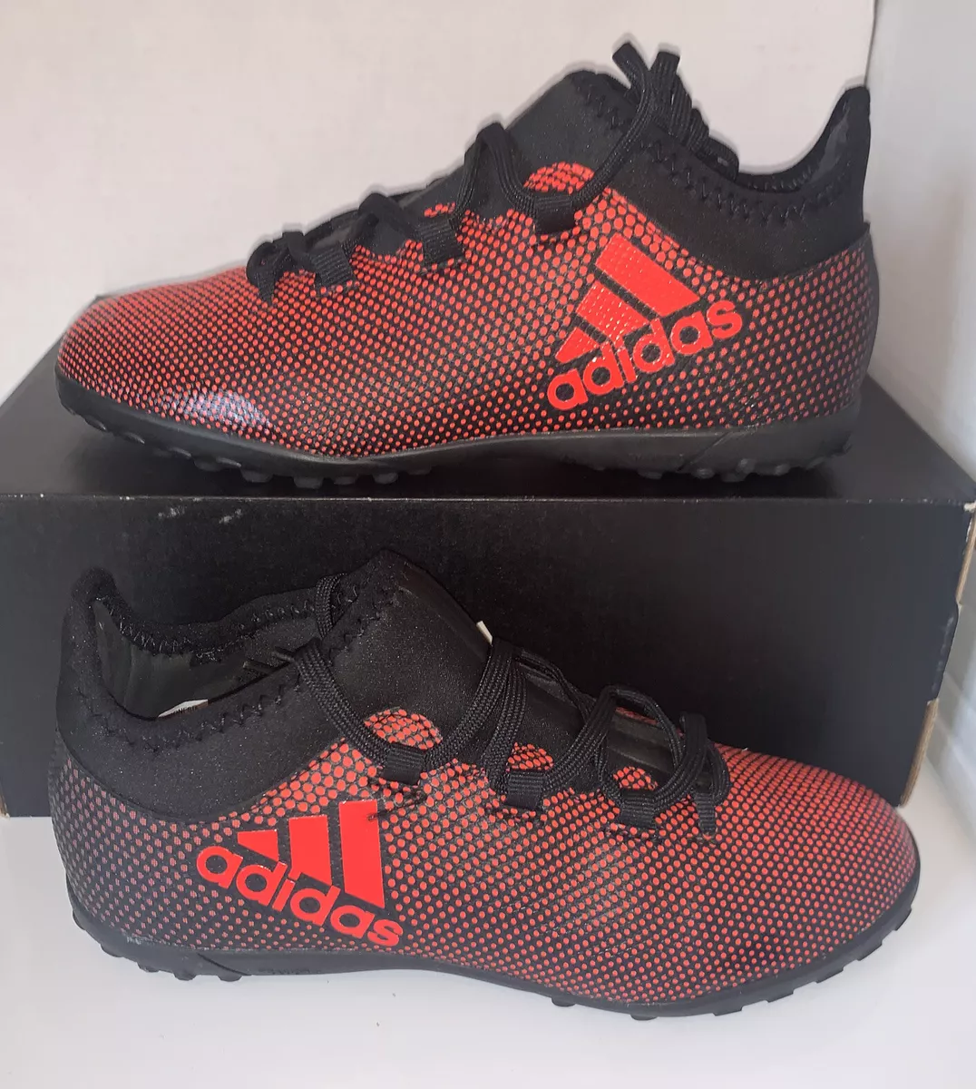 X 17.3 TF Jr turf soccer shoes blk/red CG3734 | eBay