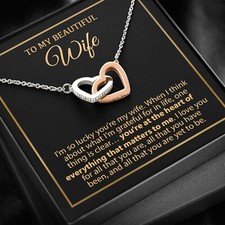 To My Wife Necklace, Vanlentines Gifts For Women, Anniversary Gift For Wife