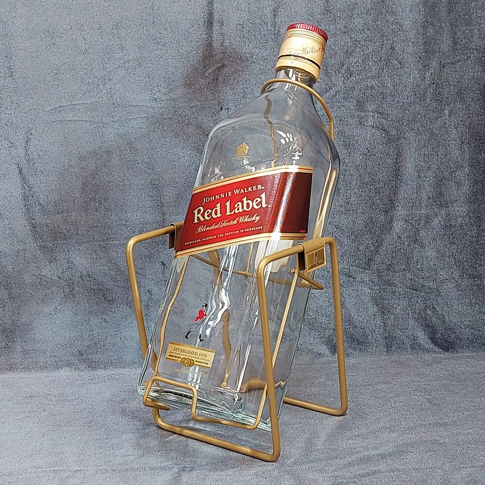 Johnnie Walker RED LABEL 3L EMPTY BOTTLE Holder Tilt Rocker Pour Stand - Image 3 of 4