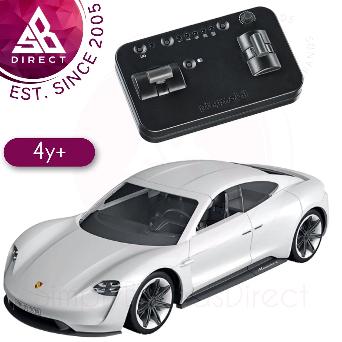 Playmobil Porsche Mission E Car│With Remote Control & Light