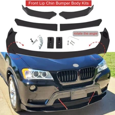 Glossy Black Front Bumper Lip /Splitter Spoiler For BMW