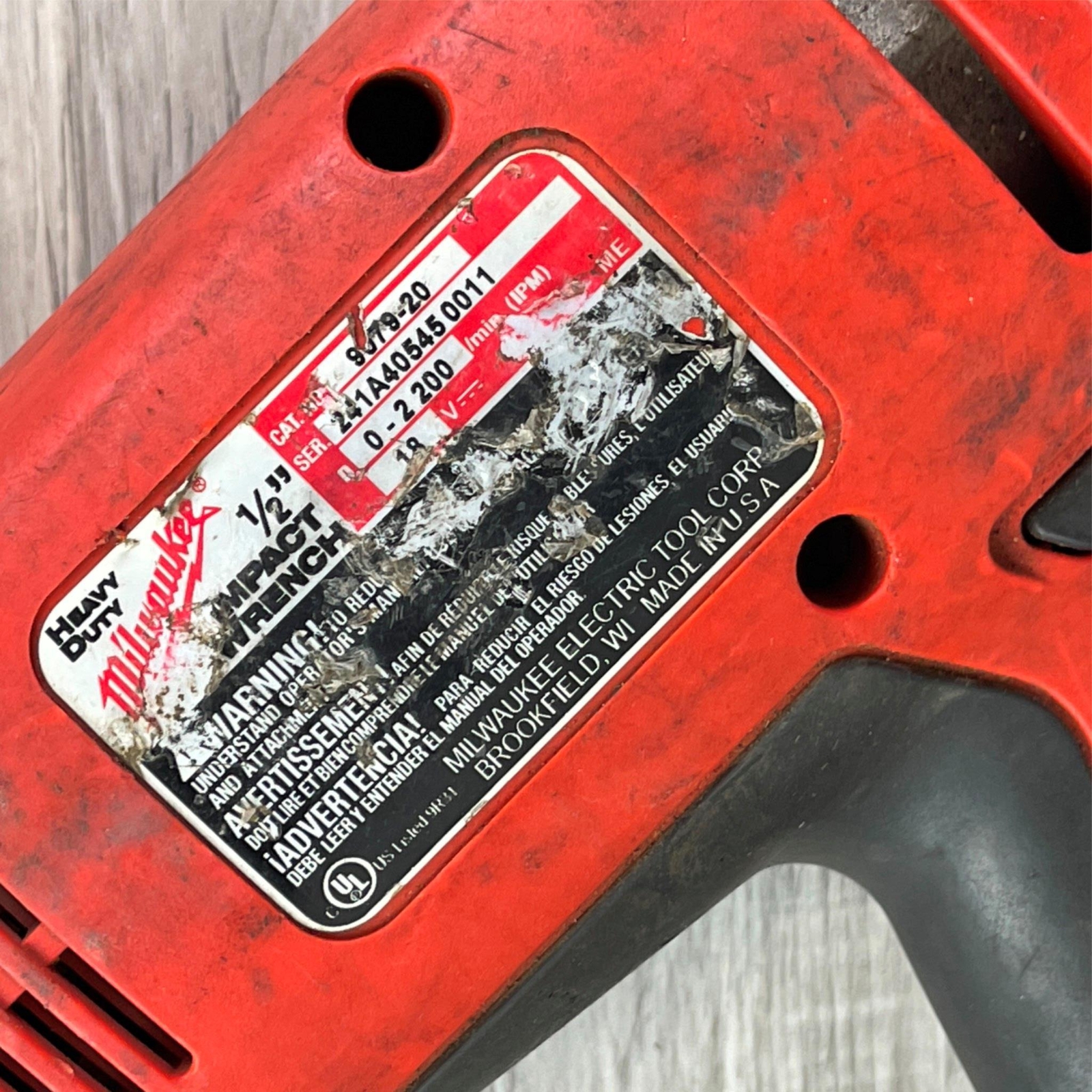 Milwaukee 907920 Red 18Volt Heavy Duty 1/2Inch Drive Cordless Impact