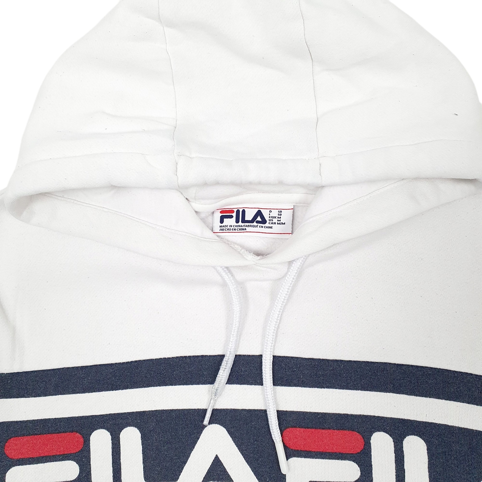 FILA Hoodie Spellout Jumper Sweatshirt Mens M image 2