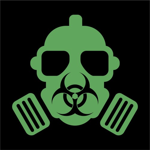Bio Hazard Gas Mask Sticker Decal 4 Laptop Car Window - Many Colors & Sizes - Picture 9 of 15