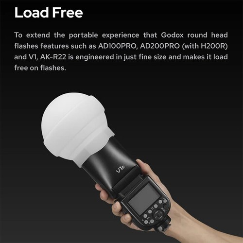Godox AK-R22 Collapsible Silicone Diffuser Dome For AD100PRO V1 V1Pro V100 Flash - Picture 8 of 19