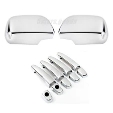 Chrome Side Mirror + Door Handle Covers Trim For 2001-2007 Toyota Highlander SUV