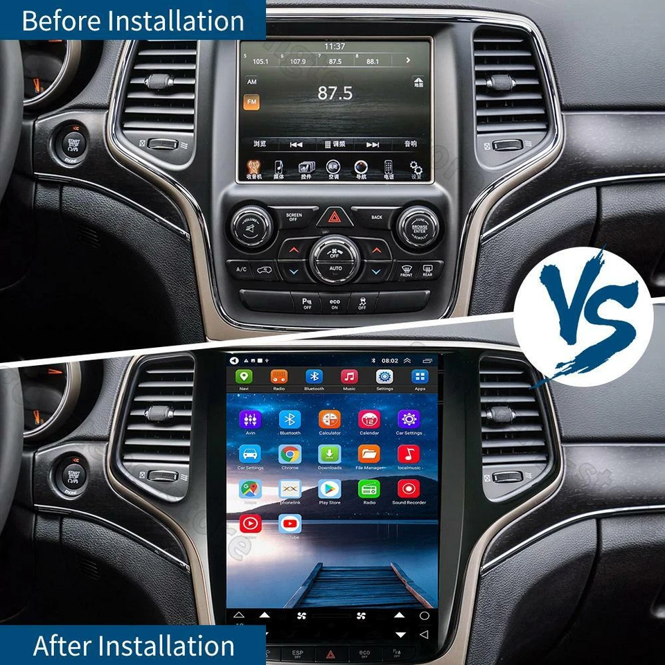 10.4" Android13 Car GPS Radio Audio Stereo For Jeep Grand Cherokee 2014-2017 Foto 2 de 4