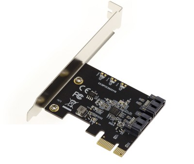 PCIe 3.0: SATA 6GB Controller 2 Ports Chipset JMB582 - High Low Profile