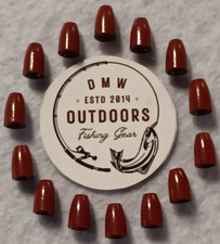 Tungsten Worm Weights-BROWN-1/32 ounce .9g -15pk-Bullet Weights-Sinker-Flipping