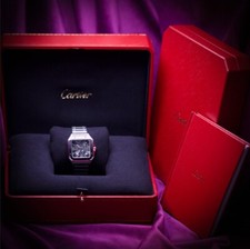 Cartier Santos de Skeleton GREEN | Complete with Box and Papers WHSA0028 18