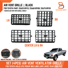 Black Set 4 Pcs Air Vent Ventilator Grille For Toyota Pickup Mk3 Ln80 Ln90 88-97 Black Set 4 Pcs Air Vent Ventilator Grille For Toyota Pickup Mk3 Ln80 Ln90 88-97