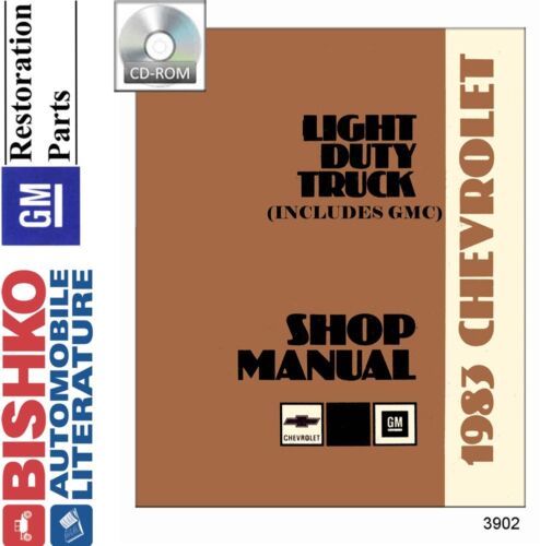 1983 Chevrolet GMC  Truck Shop Service Repair Manual CD Engine Drivetrain Wiring - Picture 1 of 1