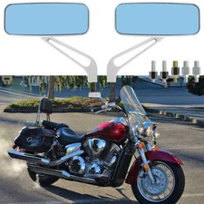 Frosted Silver Motorcycle Mirrors For Honda VTX1300C VTX1300R VTX1800S VTX1800C