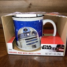 Tazza caffè ceramica Star Wars R2D2 e C3PO con gelatina nuova con scatola