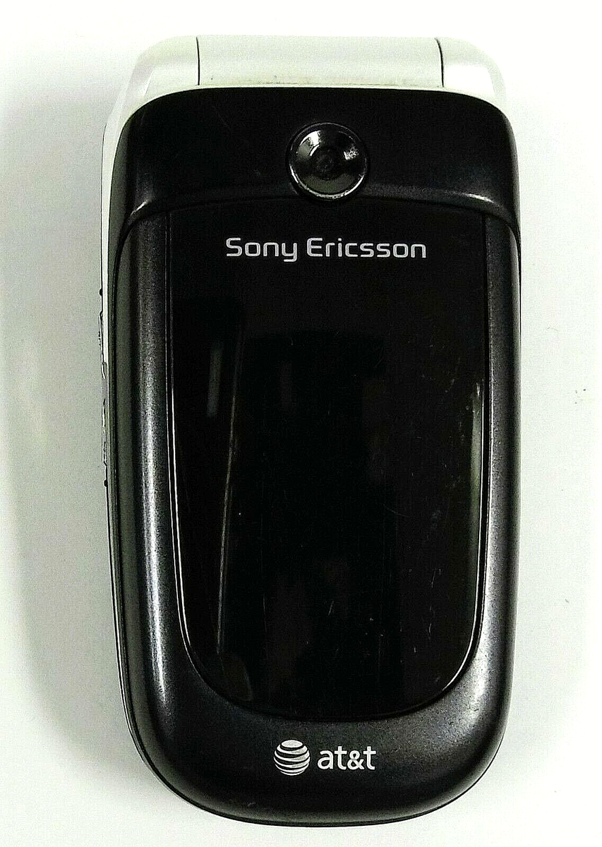 Sony Ericsson Z310a - Jet Black ( AT&T ) Rare Cellular Flip Phone