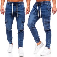 Jeans Trainingshose Laufhose Freizeithose Fitness Motiv Herren Mix BOLF Cargo