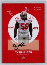 Ty Hamilton 2024 ONIT Ohio State Buckeyes AUTO S-11 Football Card OSU /335