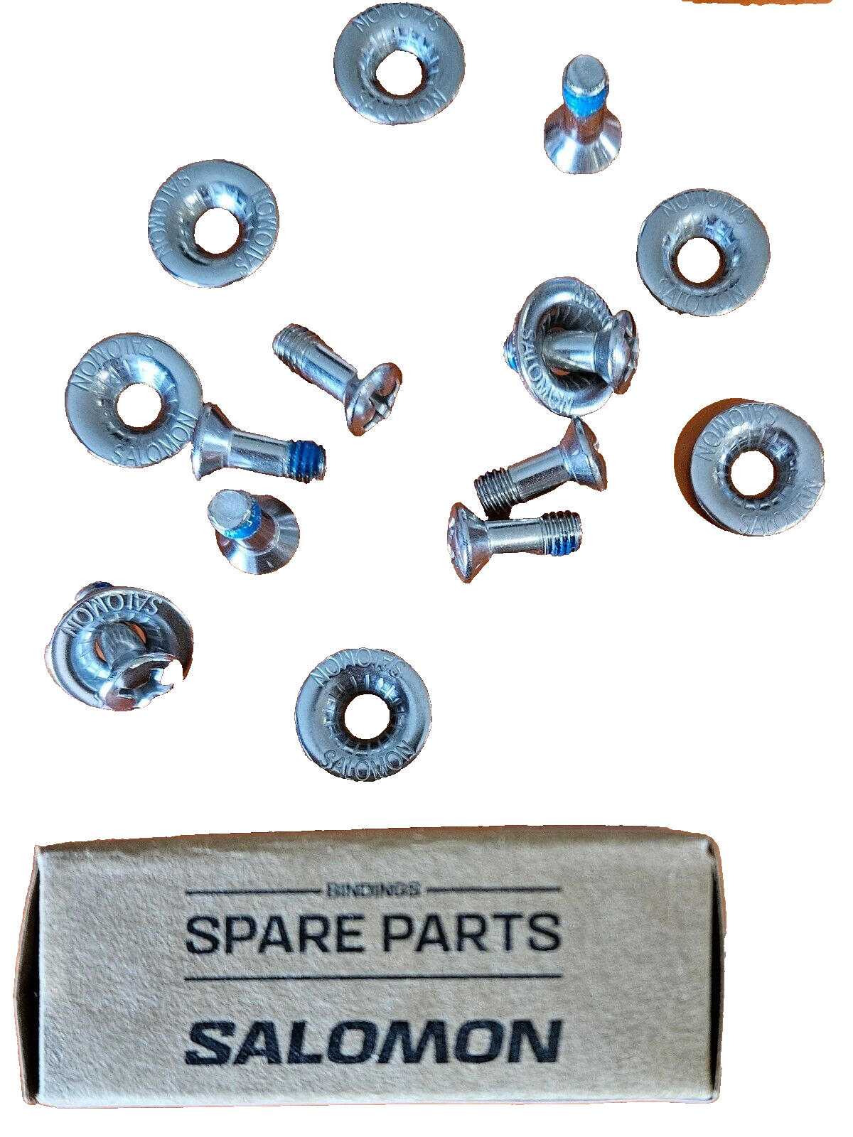 UNIVERSALE SALOMON SNOWBOARD 4 DISCHI HARDWARE 8x VITI & 8x RONDELLE 15mm M6