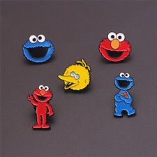 Sesame Street Pin Badges Elmo Badge Cookie Monster Cartoon Gifts Cute