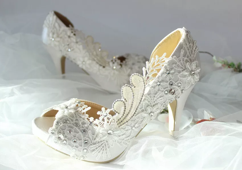 Unique top bridal heels