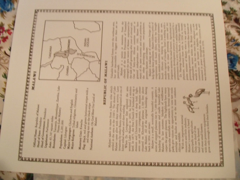 Billete de Malawi 1986 1 Kwacha P 19a UNC con sello de bandera de la IED de la ONU consecutivo Foto 4 de 4