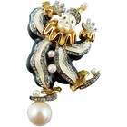 KJL KENNETH J. LANE Enamel Jeweled Balancing Clown Pin — photo 3