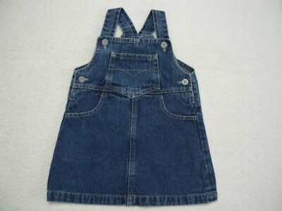 Brandneu ohne Etikett Vintage C&A Fade Out Baby Club Mädchen blau Denim Stachel Kleid 80 cm 9-12 m
