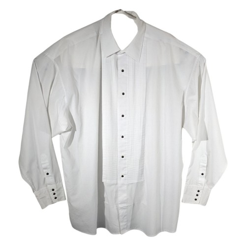 Panhandle Slim White Ruffle Western Long Sleeve Button Down Shirt 2XL - 3XL