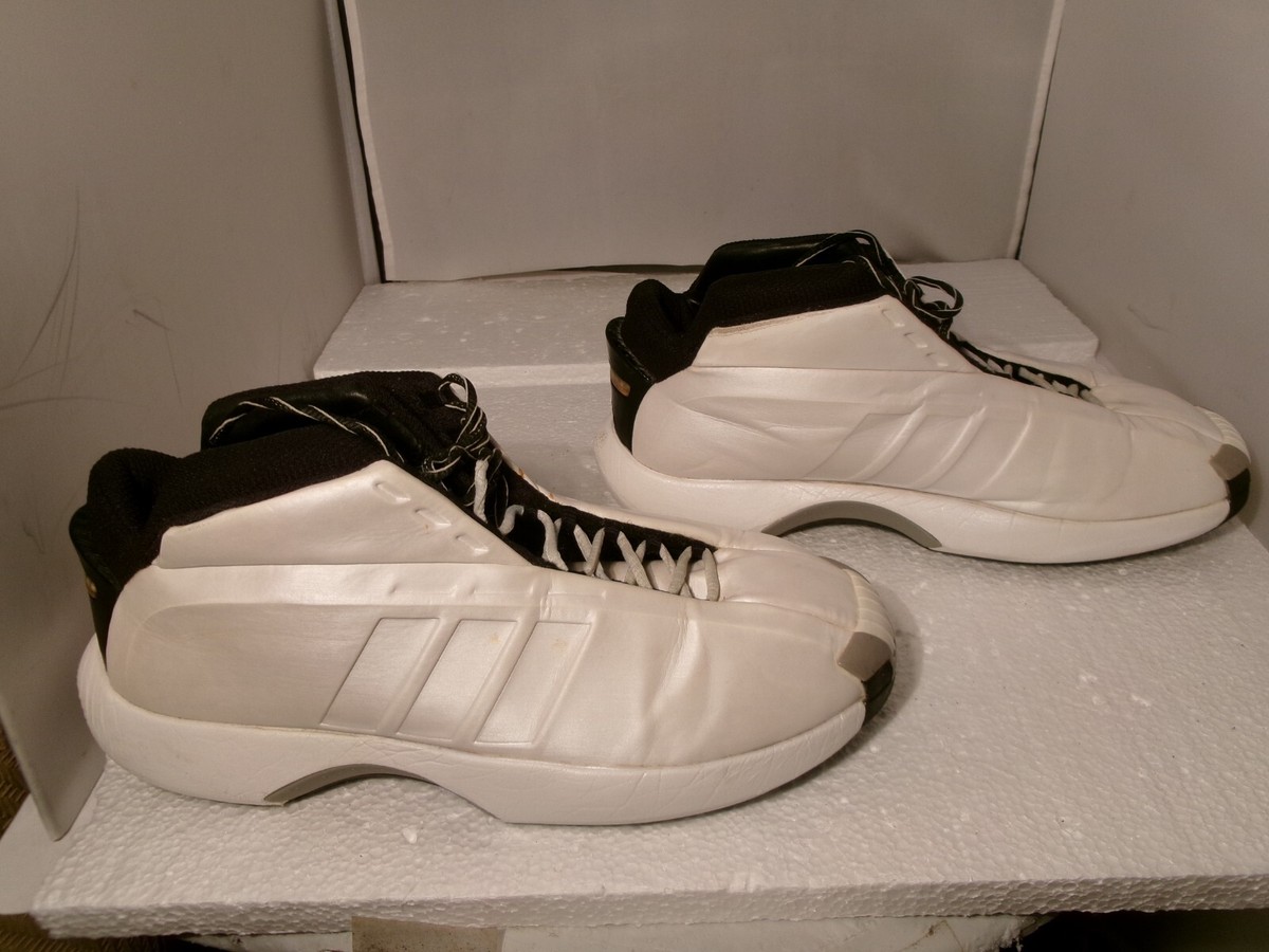 Vintage 2000 OG Adidas The Kobe 1 BB Shoes Men 8.5 Black/White