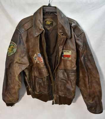 #ad Fingerhut Jacket Leather Brown Size Large Men#x27;s Vintage $99.99