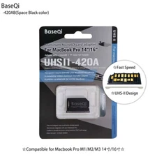 Baseqi For Macbook Pro 14inch16inch M1/M2/M3/M4 Space Black MicroSD Card Adapter