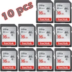 LOT 10x SanDisk Ultra 16GB 80MB/s SD SDHC SDSDUNB Camera Card Class 10 FULL HD