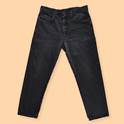 Vintage Lee Rockford Made in Ireland Black / Grey Fade Straight Jeans - W36 L30