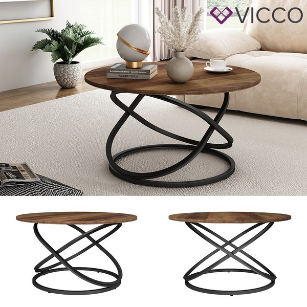 Couchtisch Calgary Holz Marmor-Optik 80 X 46 Cm Wohnzimmertisch Vicco-image
