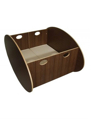 walnut baby cradle