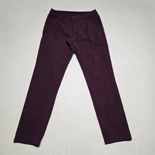 BYLT Premium Basics Everyday Pant 2.0 Slim Fit Flat Front Men Pants 33 Red/Wine