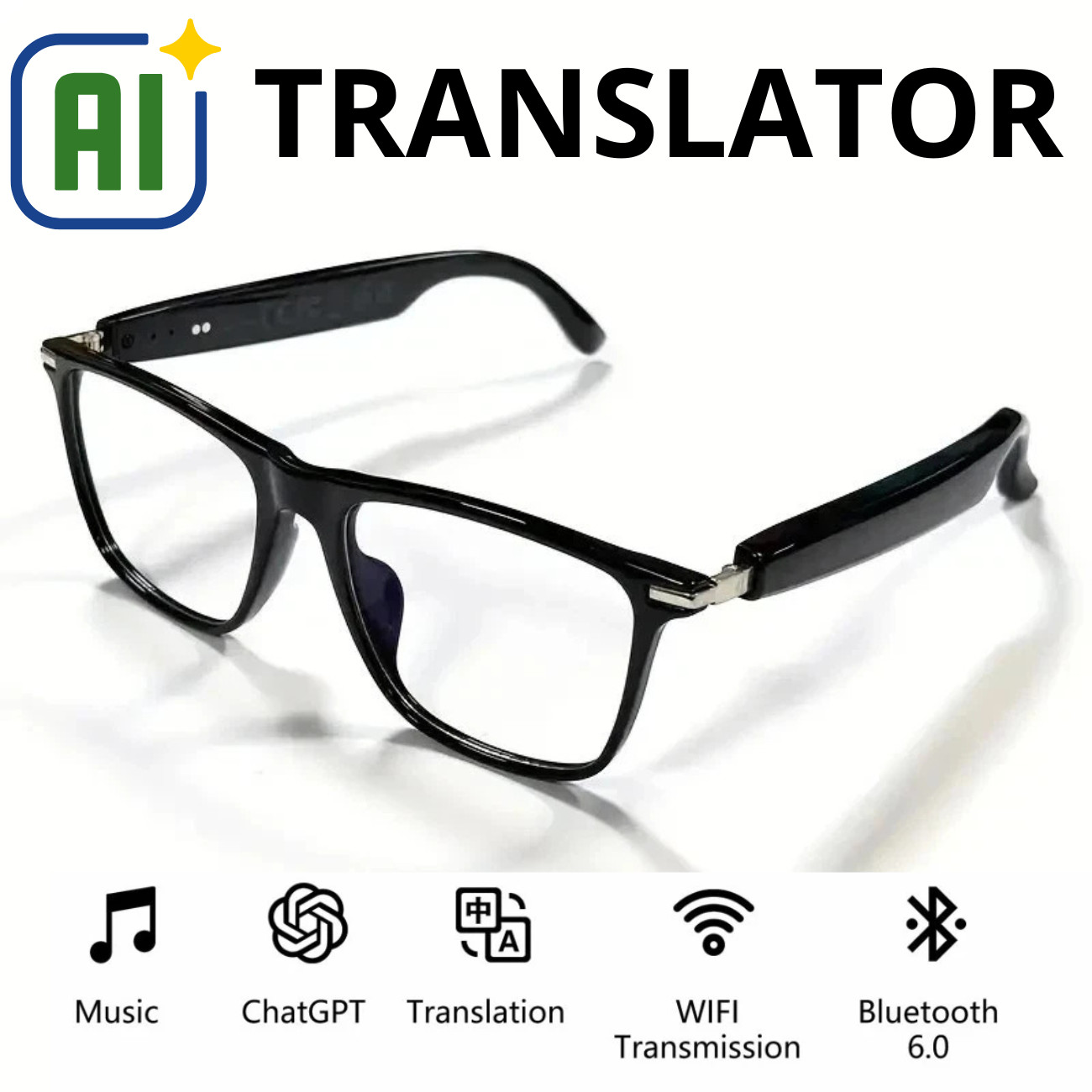 AI Language Translation Earbuds Real Time 3-in-1 Translator Device