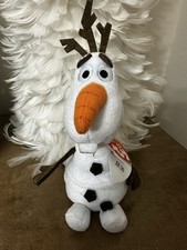 TY Disney Frozen Olaf Snowman Beanie Babies Sparkles 8  plush New w/ Tags