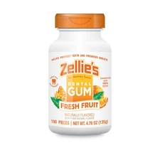 Zellie'S | 100% Xylitol Fresh Fruit Chewing Gum | No Aspartame, Gluten Free, Veg