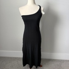 Aerie One Shoulder Ribbed Midi Dress