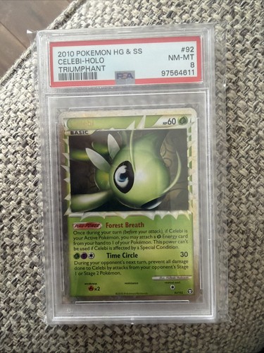 Pokemon Celebi Prime Triumphant Holo Ultra Rare #92 PSA 8