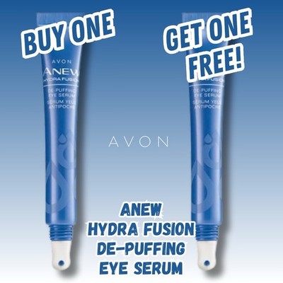 Avon Anew Hydra Fusion De-Puffing Eye Serum 0.5 oz Buy 1 Get 1 Free 2 Total