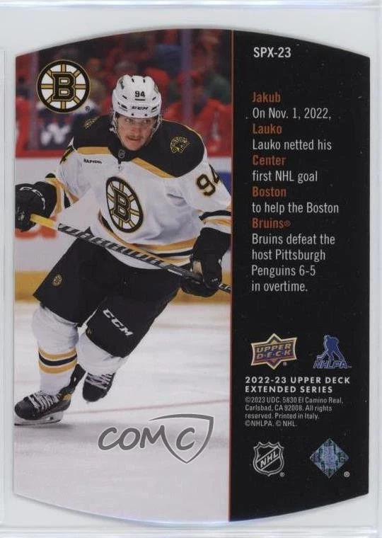 2022 Upper Deck Extended Series 1997-98 SPx Retro Rookies Jakub Lauko Rookie RC - Image 2 of 2