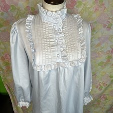 Vintage Miss Elaine MEDIUM Light Fleece UNION LABEL Long Nightgown Cottagecore