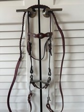 New Weaver Silver Mounted Brow Band Western Horse Bridle W/ Curb Bit  Reins