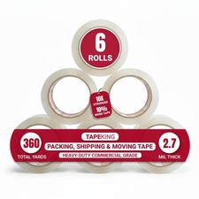 6 PCS Clear Packing Tape Heavy Duty Adhesive 2.7mil 60 Yards Industrial Box