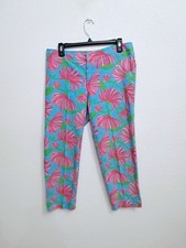 Lilly Pulitzer Women  s Size 8 Resort Fit Cropped Pants Tradewind Kissue Floral