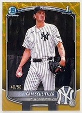 2025 Bowman Chrome Cam Schlittler Prospects 50 Yankees 2025 Bowman Chrome Cam Schlittler Prospects 50 Yankees